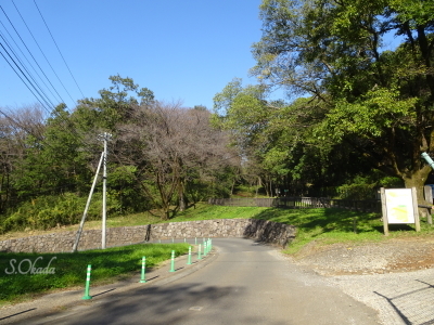 庚申塔・石畑給水所（右）へ入る